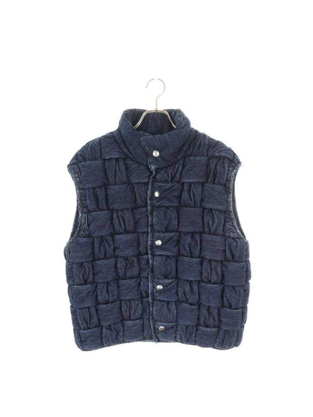 Bottega Veneta Intrecciato Denim Down Vest S